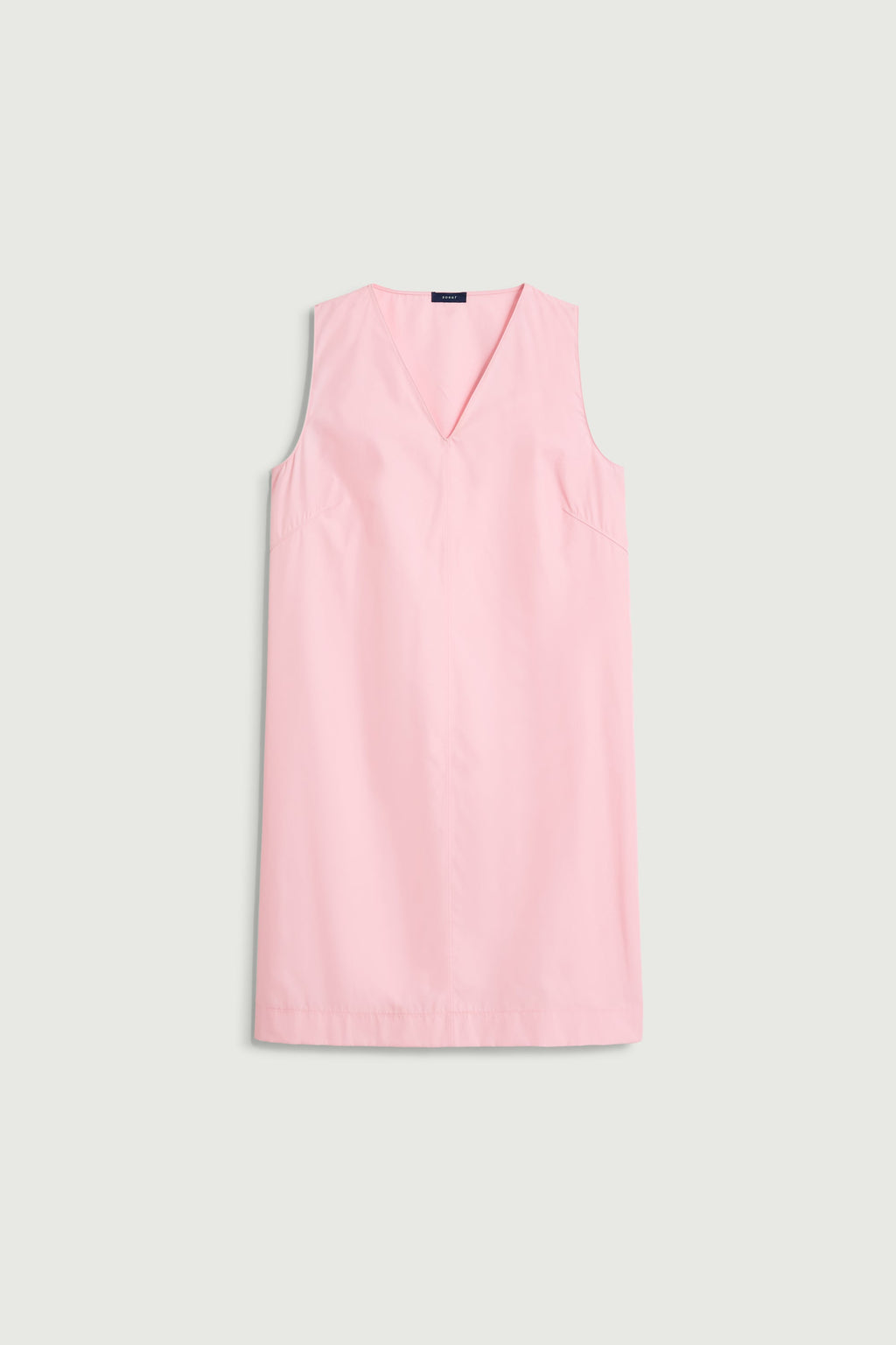 Robe droite en taffetas rose