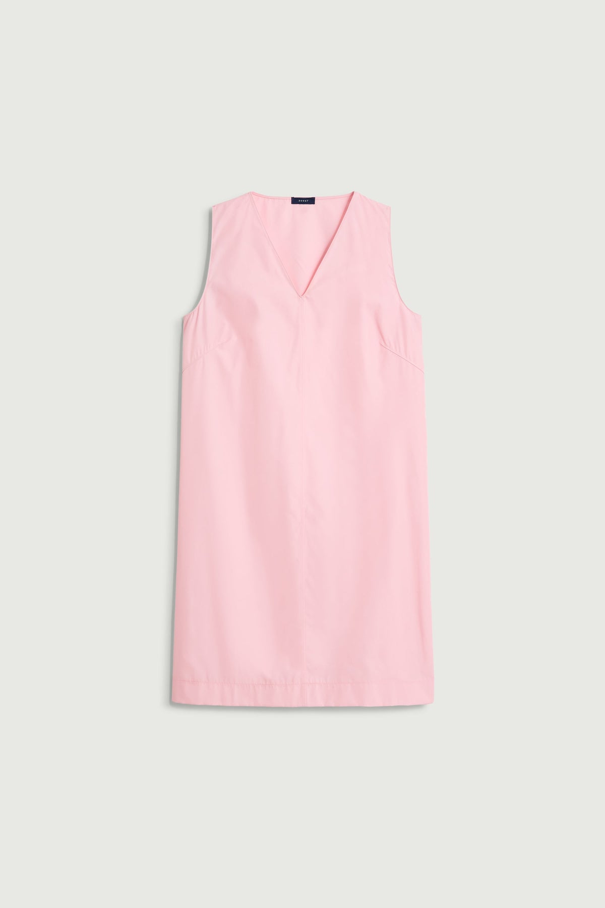 Robe droite en taffetas rose
