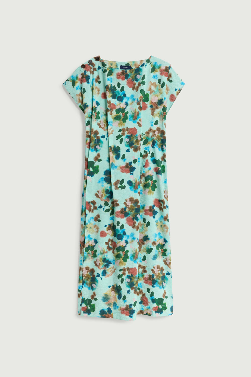 Robe en soie à pinces asymétriques