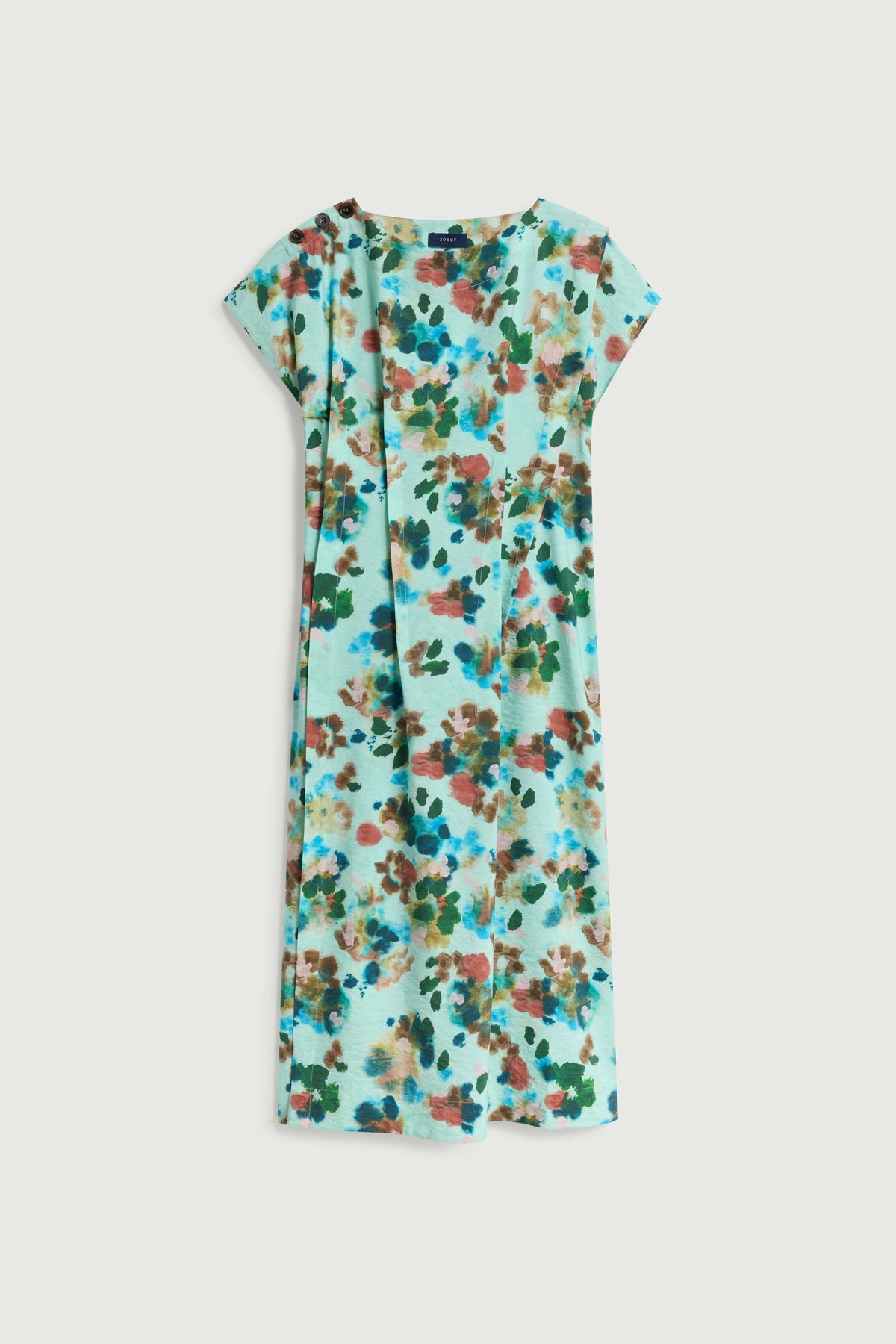 Robe en soie à pinces asymétriques