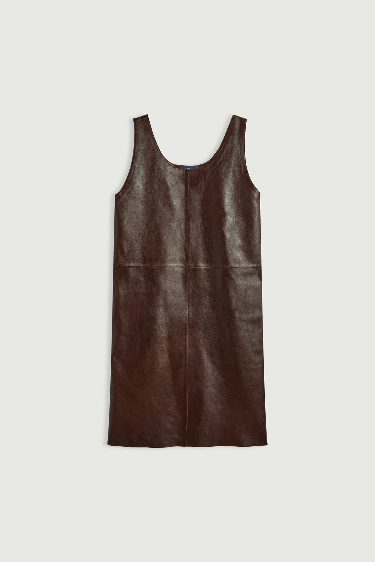 Robe débardeur oversize en cuir glacé