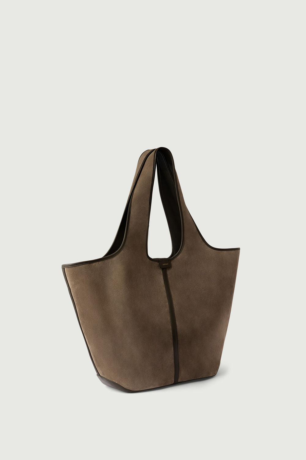Cabas quotidien en croûte de cuir