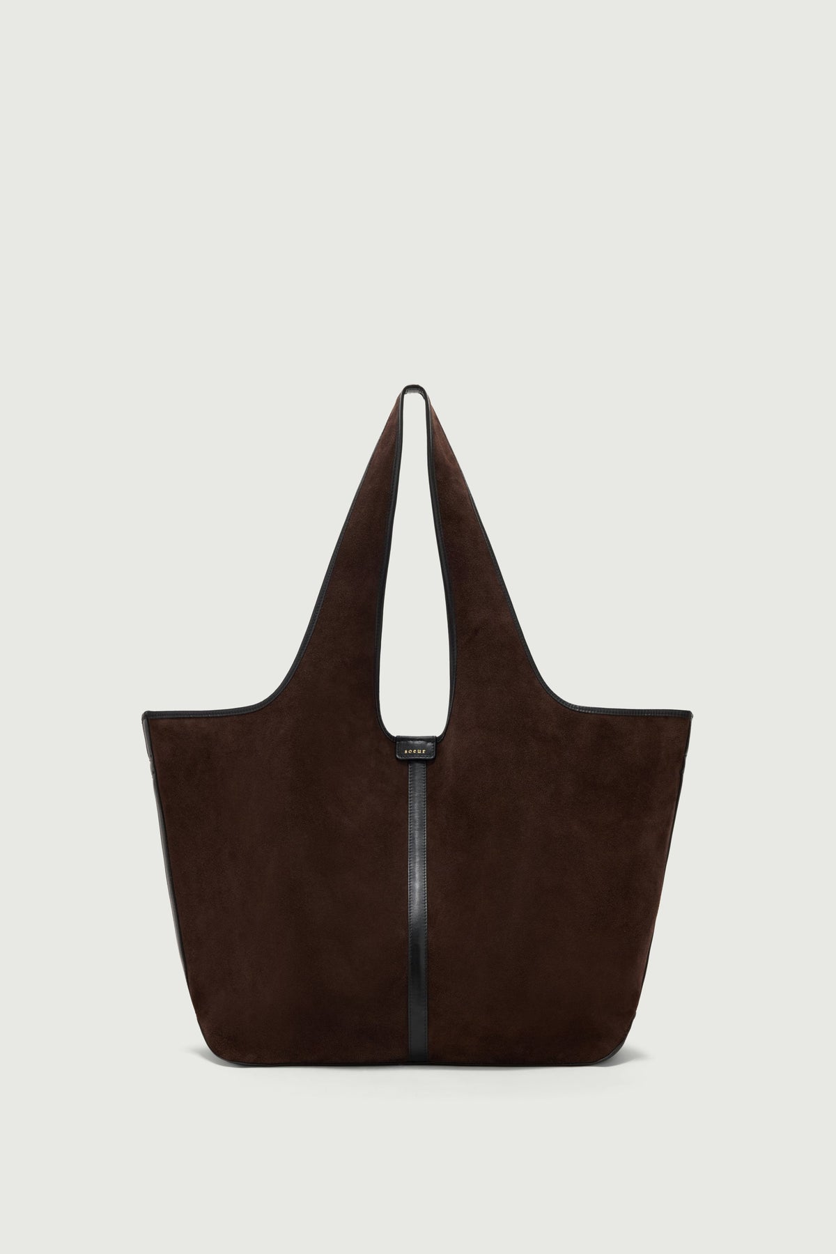 Cabas quotidien en croûte de cuir