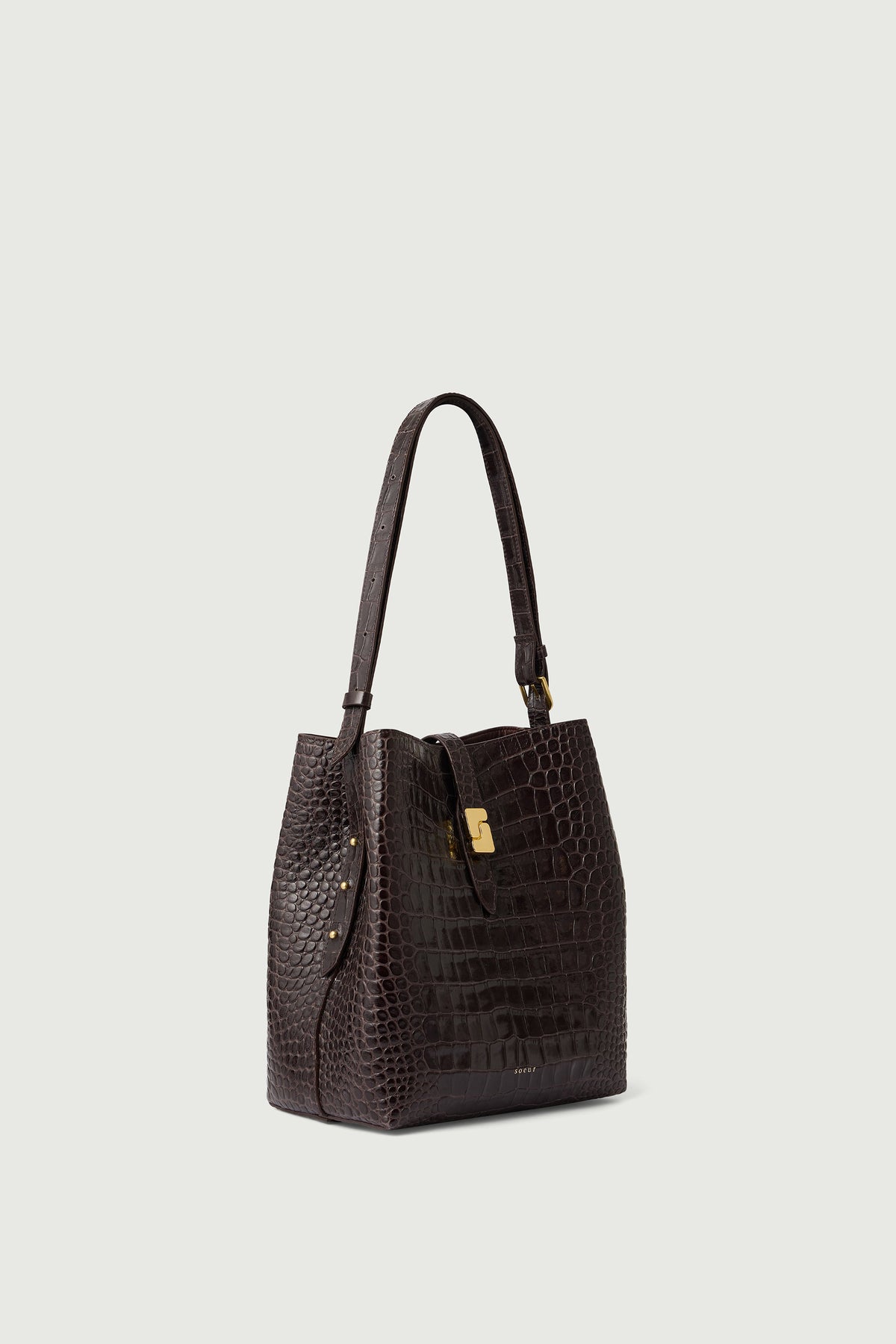 Sac en cuir effet croco