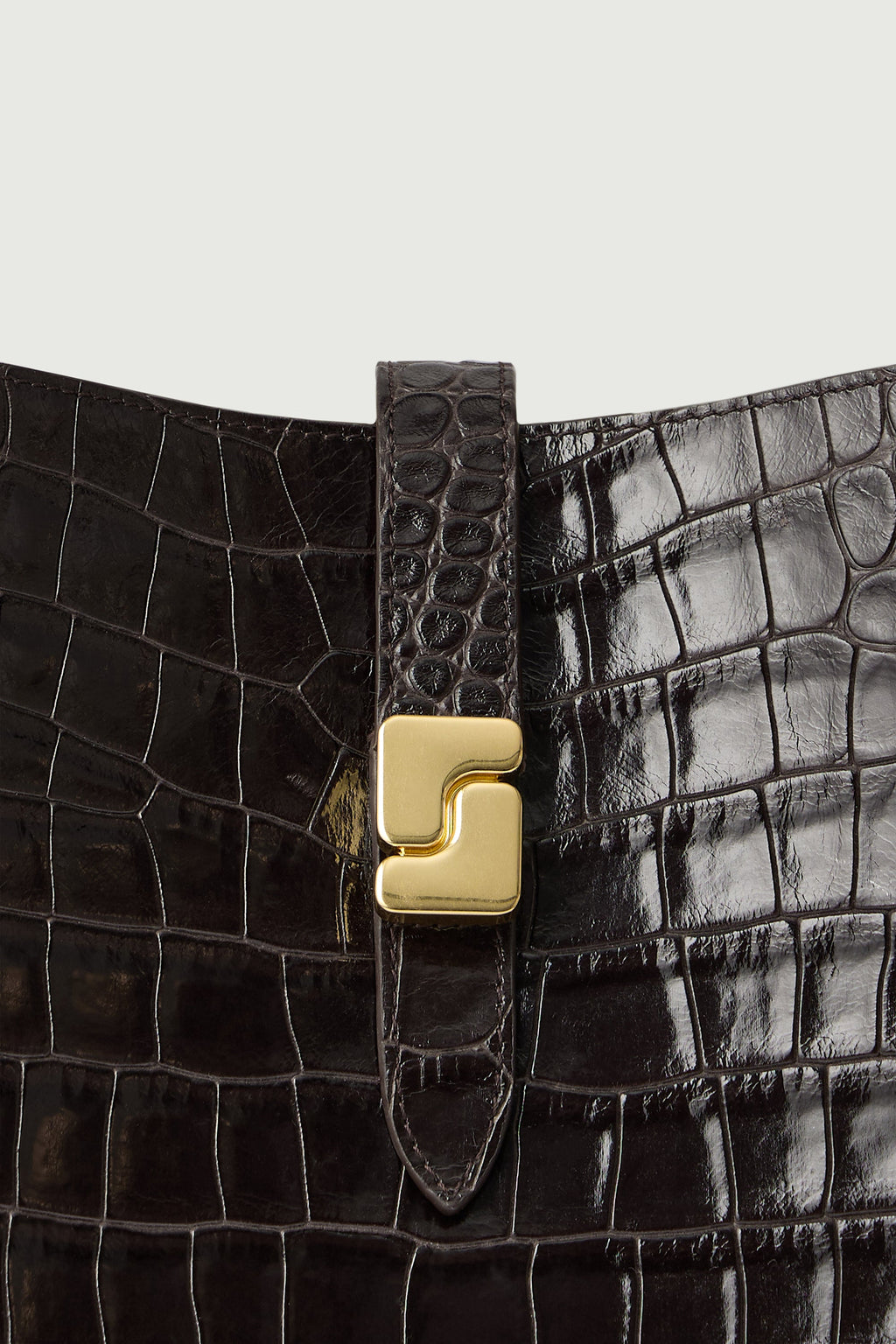 Sac seau en cuir box à boucle S