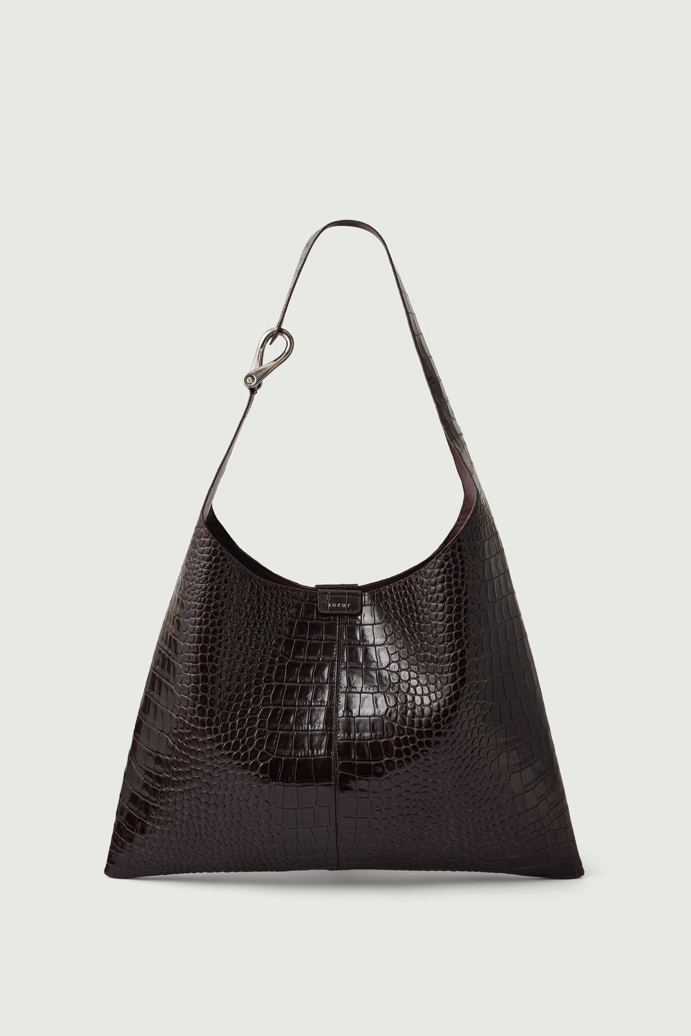 Sac en cuir effet croco