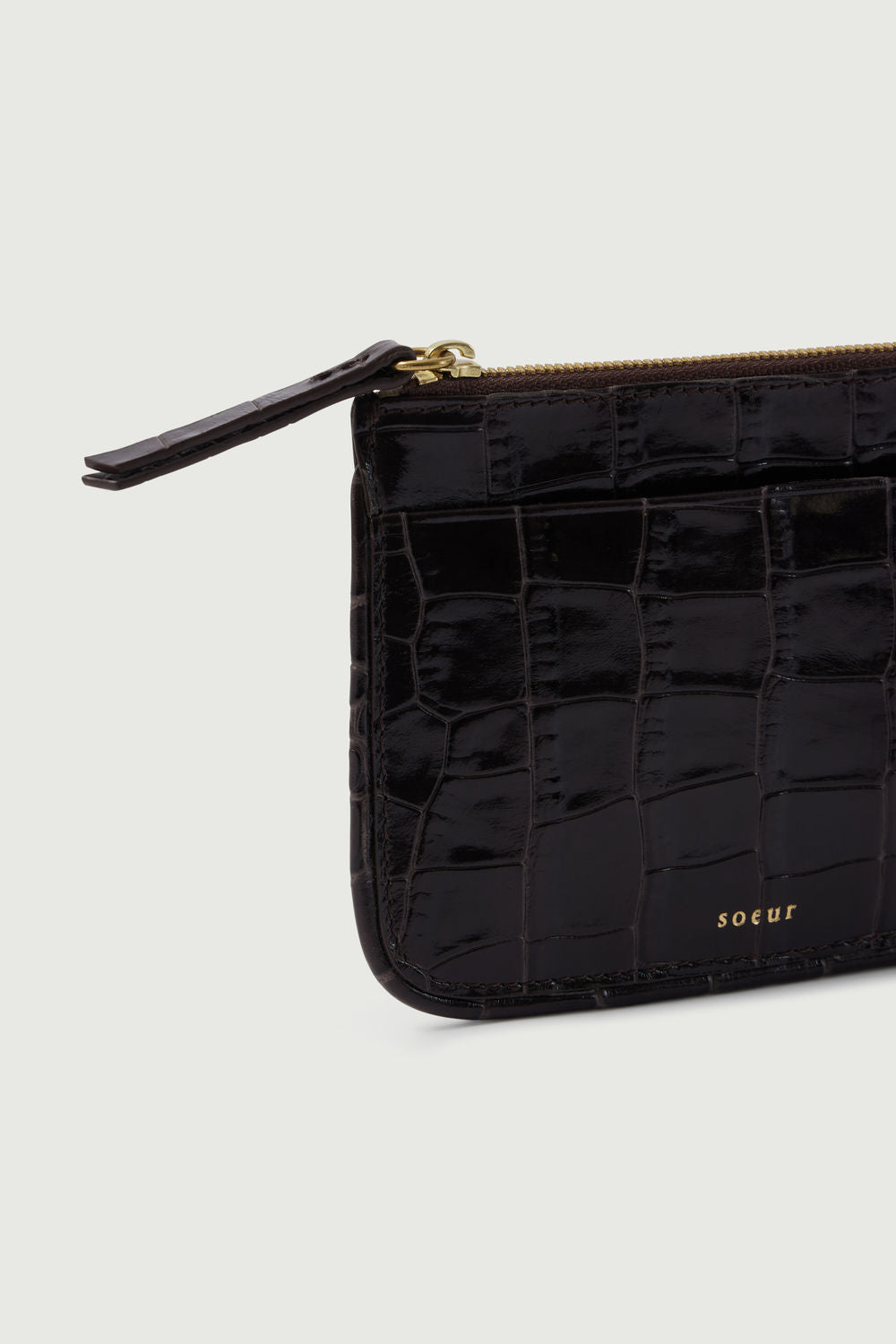 Porte-Monnaie en cuir effet croco