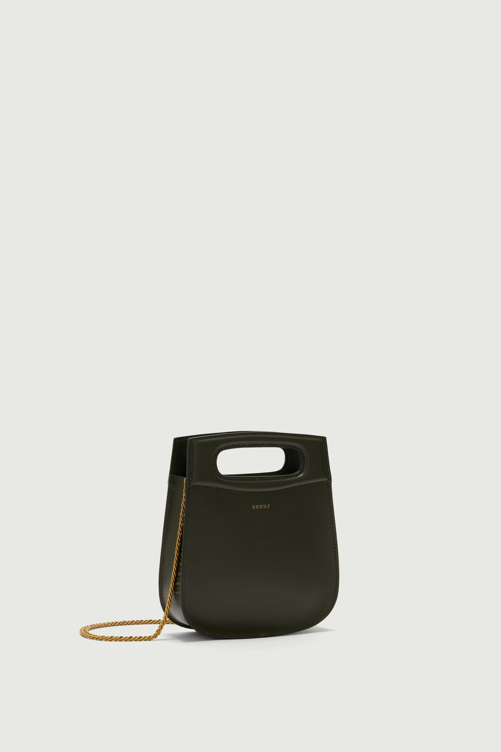 Sac bi-matière en croûte de cuir