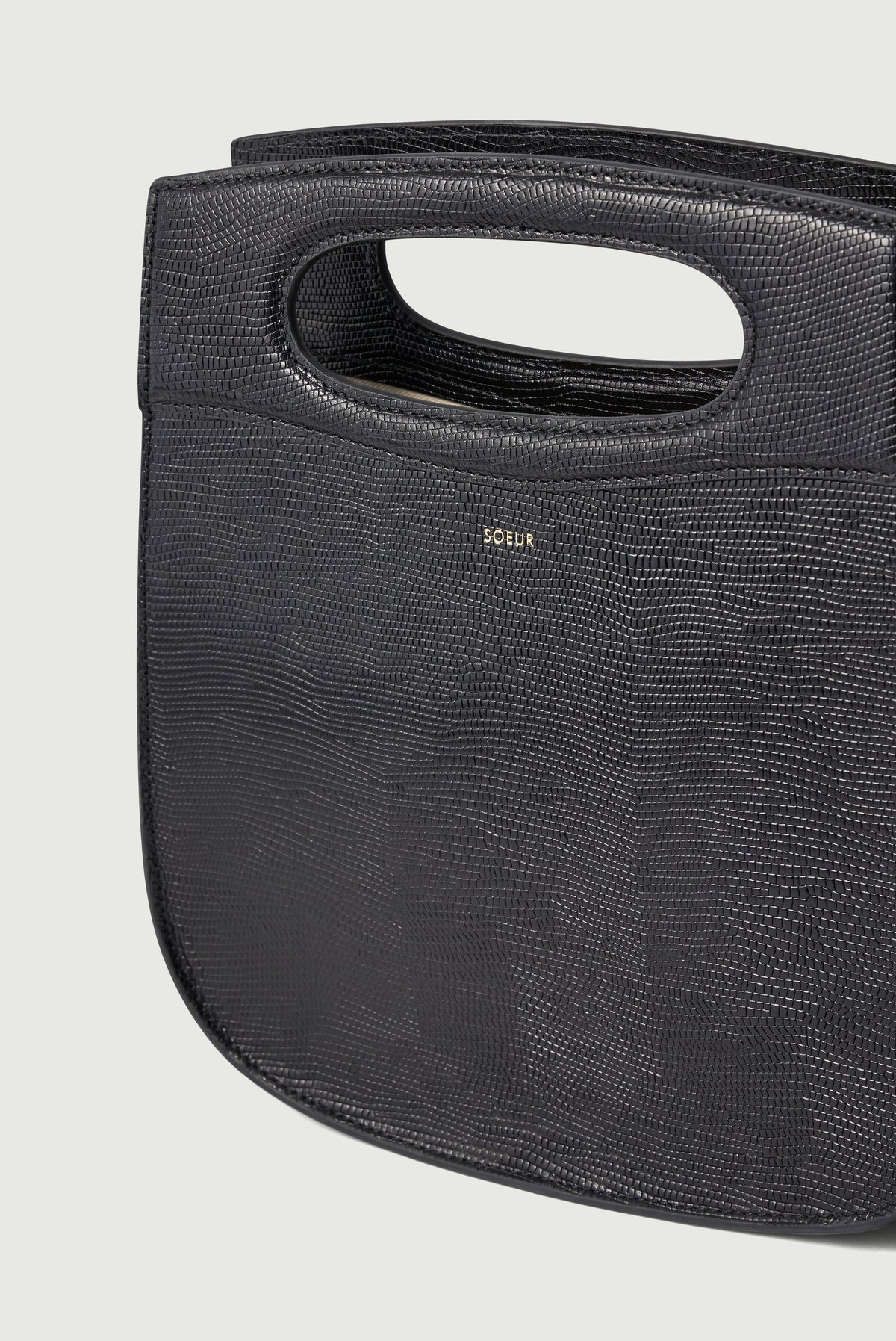 Sac en cuir effet lézard