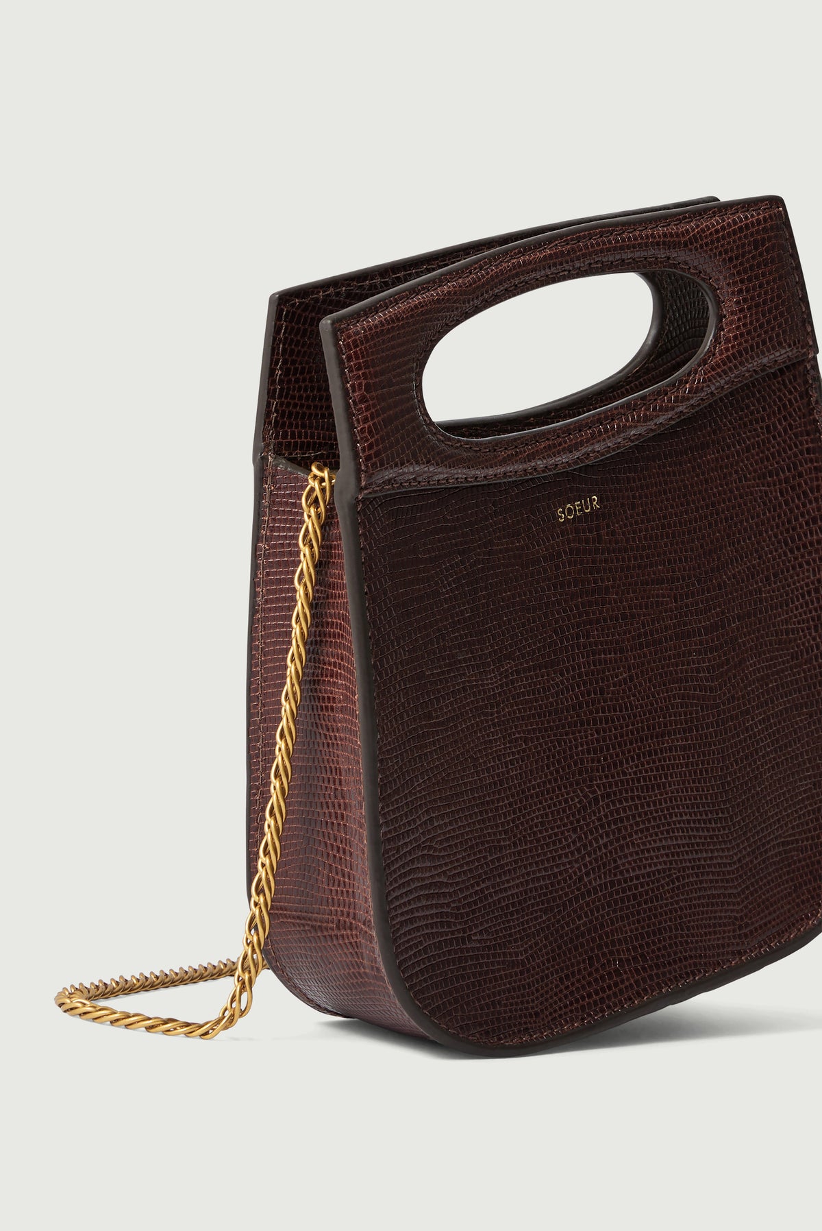Sac en cuir glacé