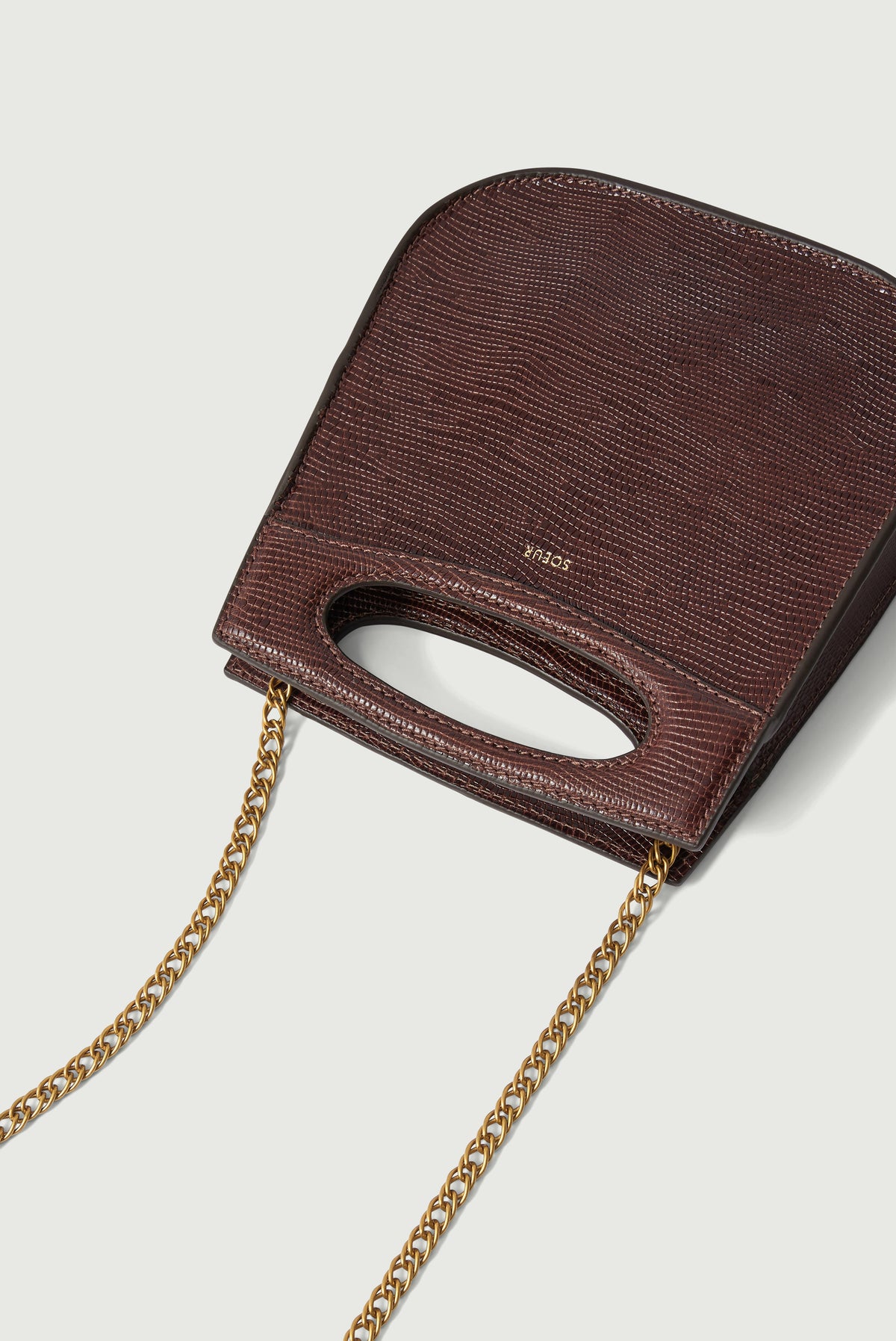 Sac en cuir glacé