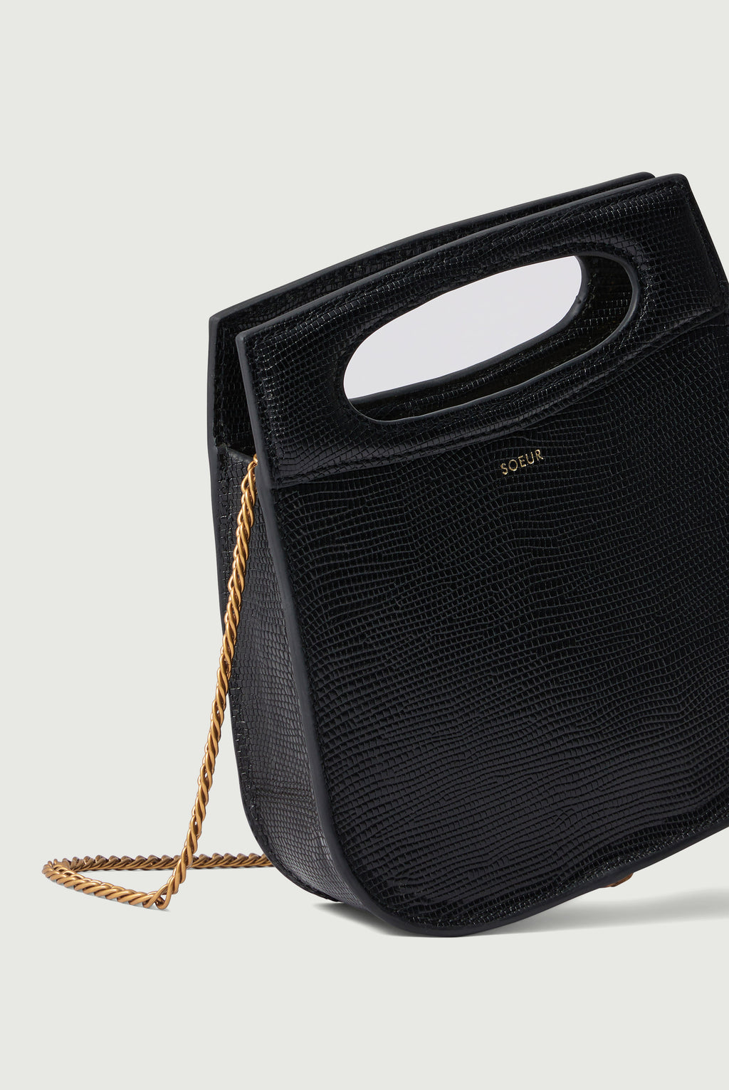 Sac en cuir glacé