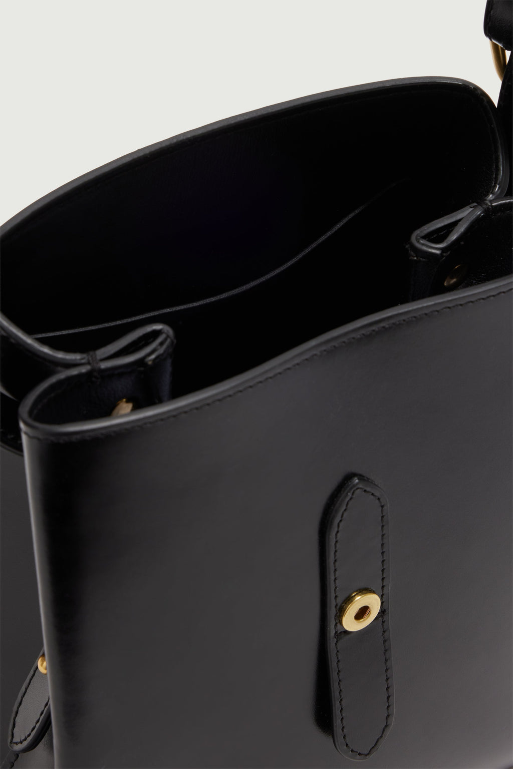 Petit sac seau à boucle S en cuir effet croco