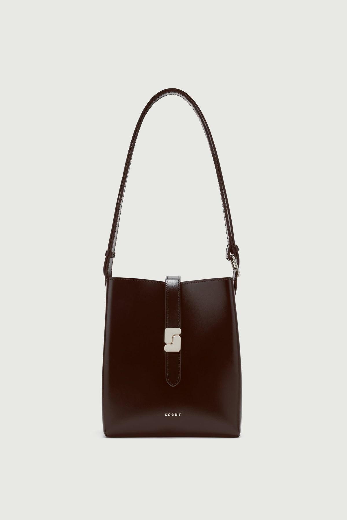 Petit sac seau à boucle S en cuir box