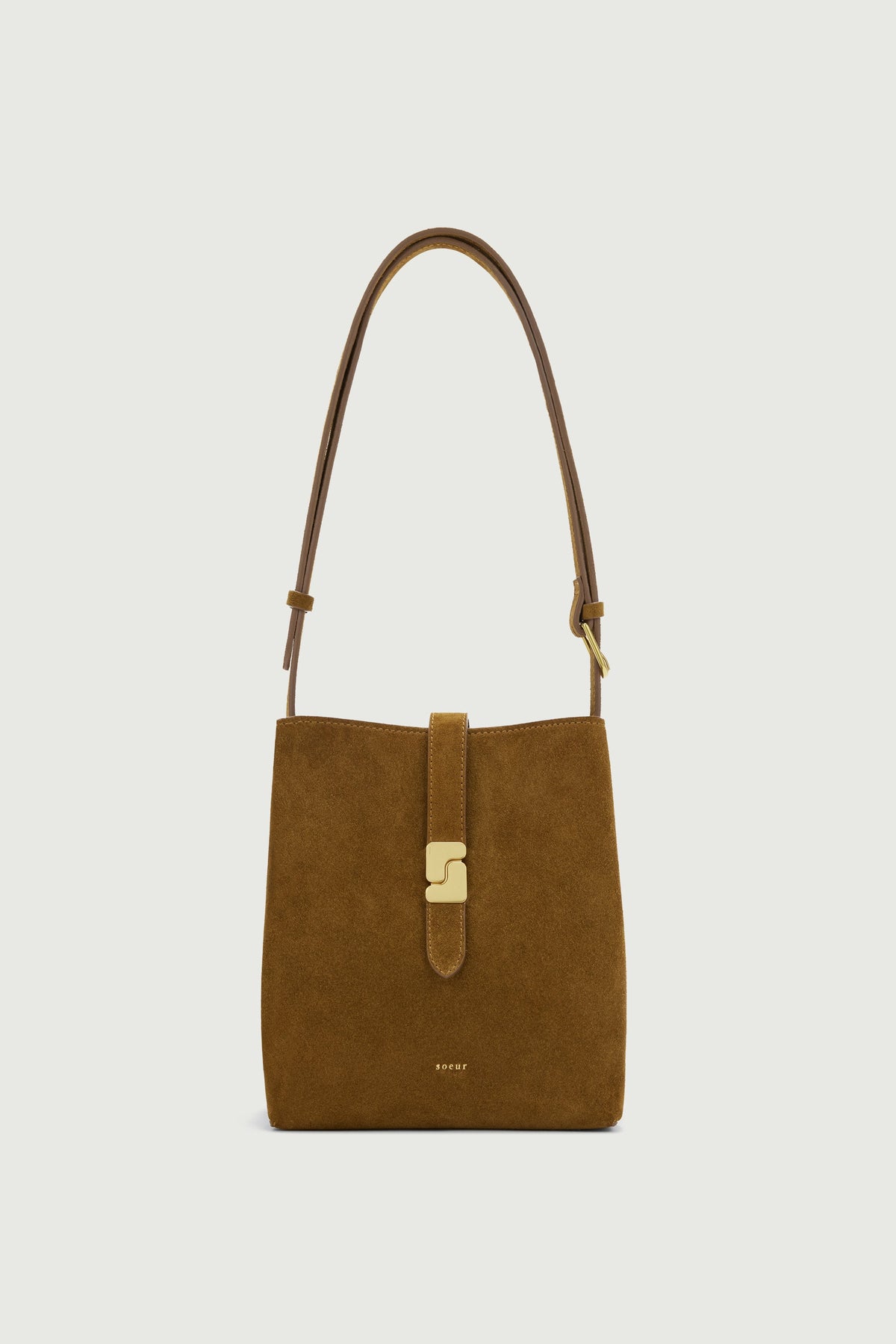 Petit sac seau à boucle S en cuir box