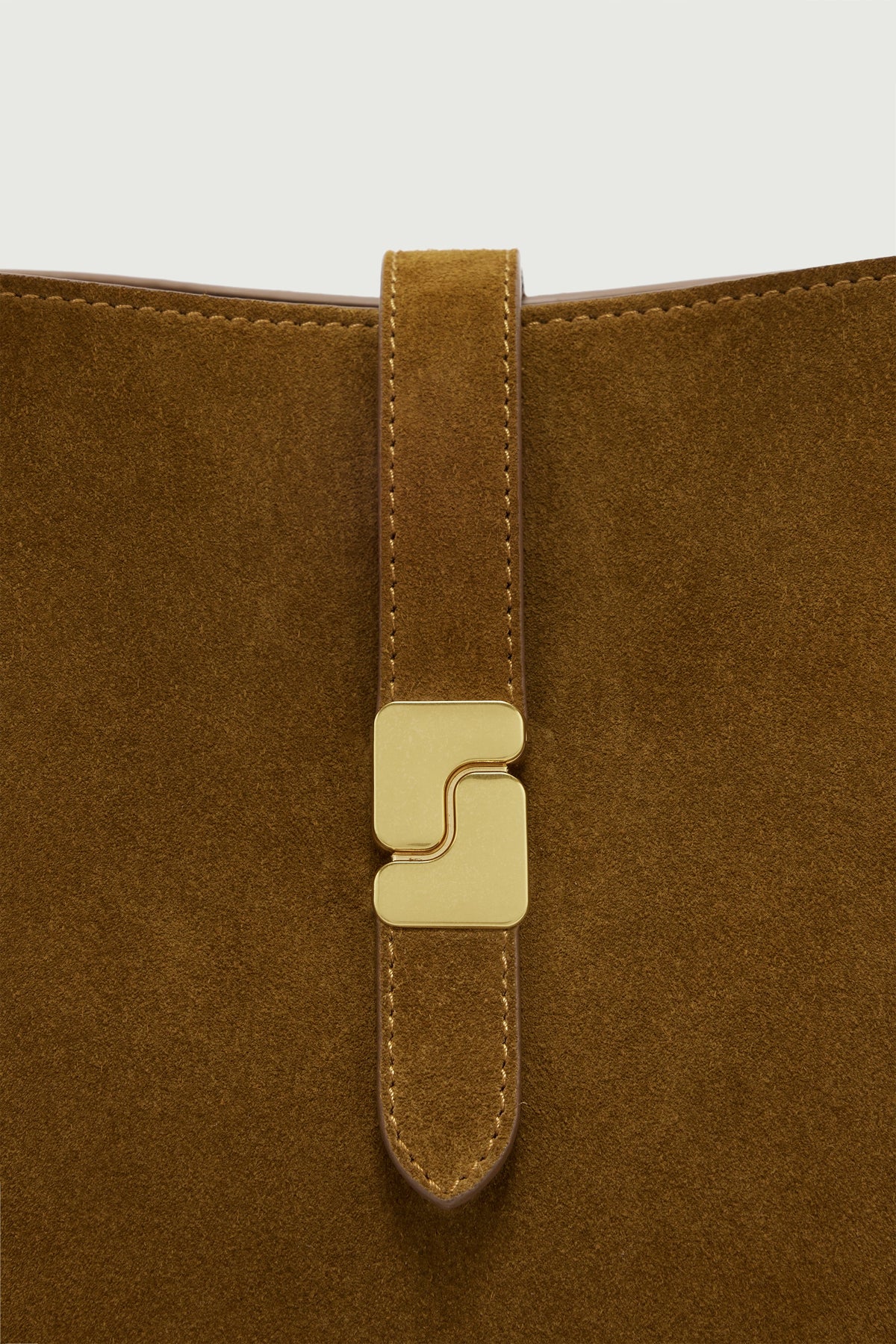 Petit sac seau à boucle S en cuir effet croco