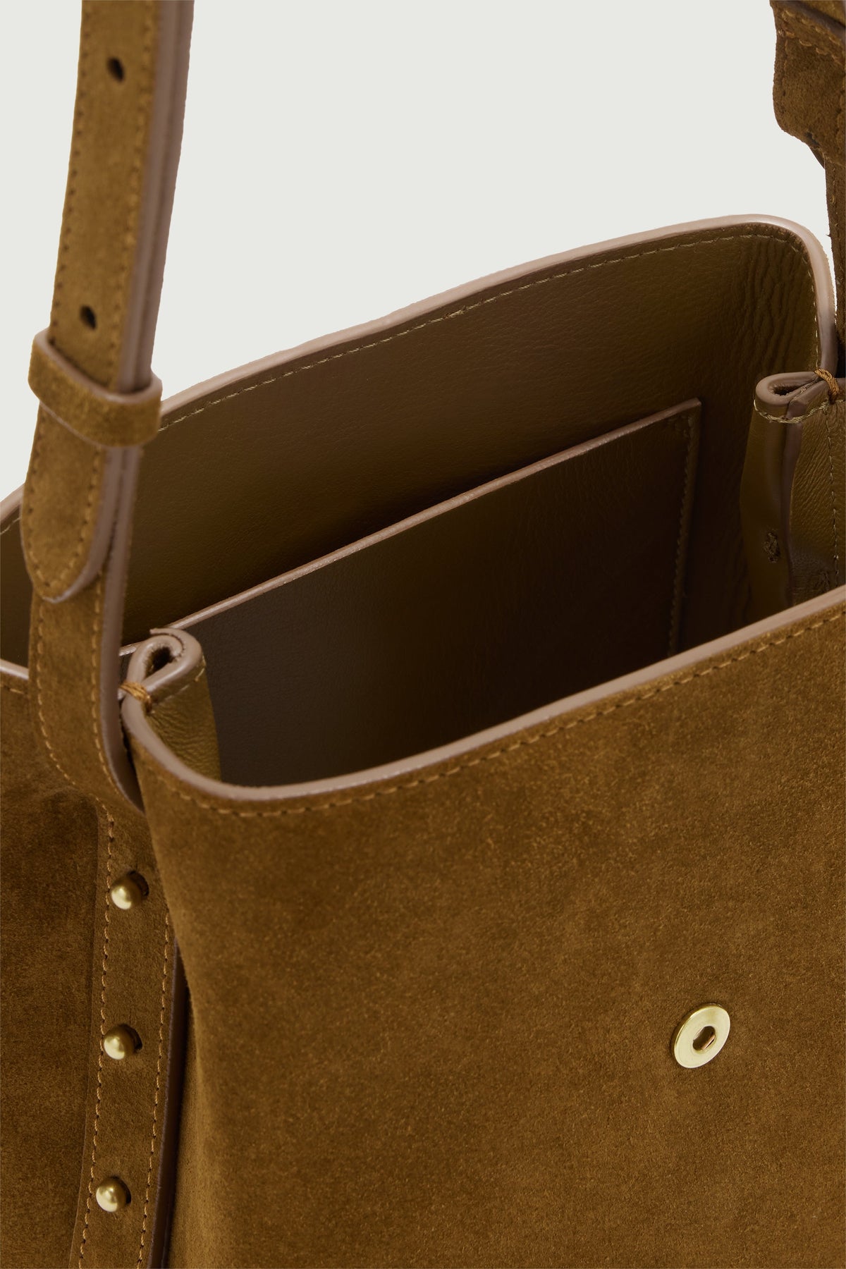 Petit sac seau à boucle S en cuir effet croco
