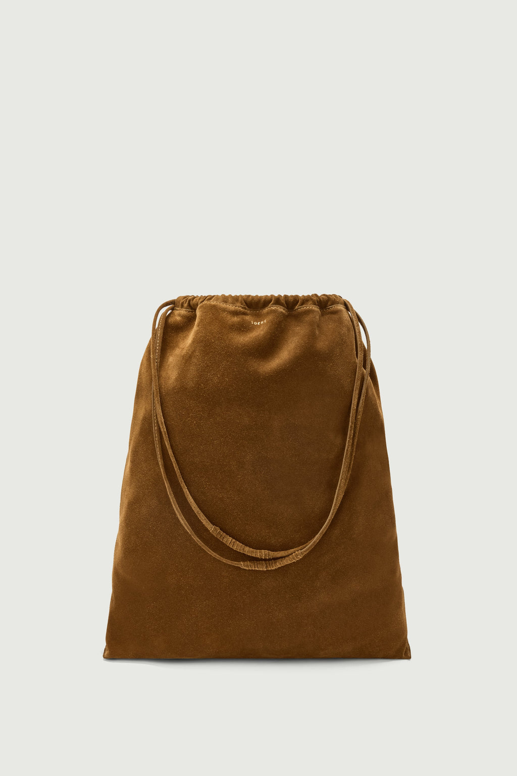 Sac froncé en croûte de cuir