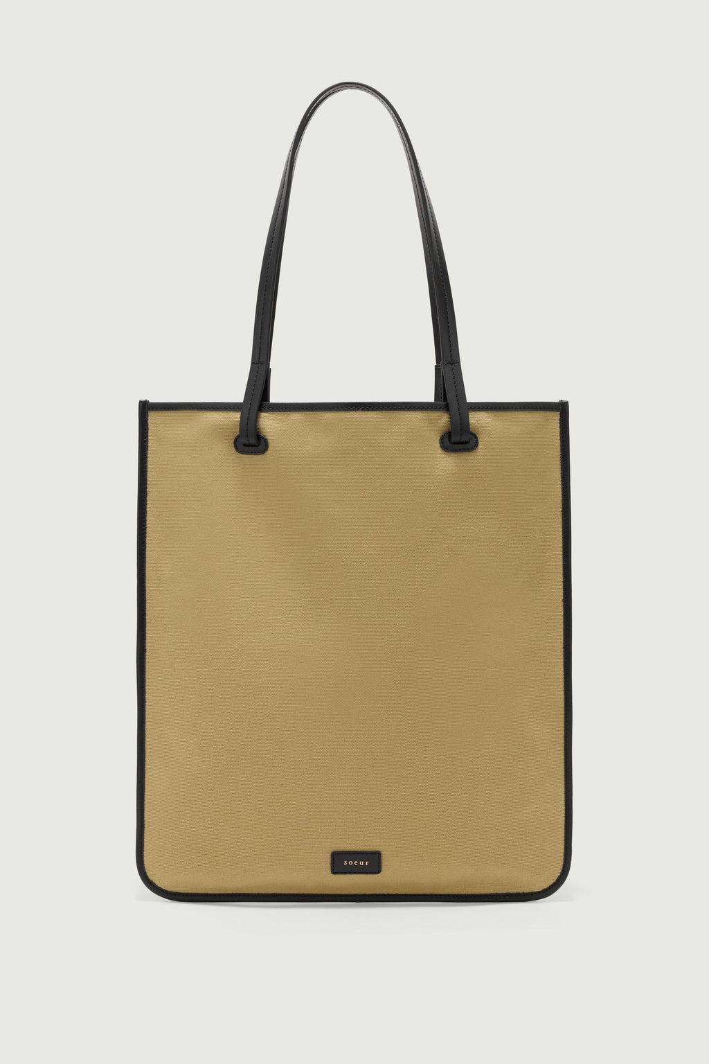 Cabas en toile et doublure en cuir