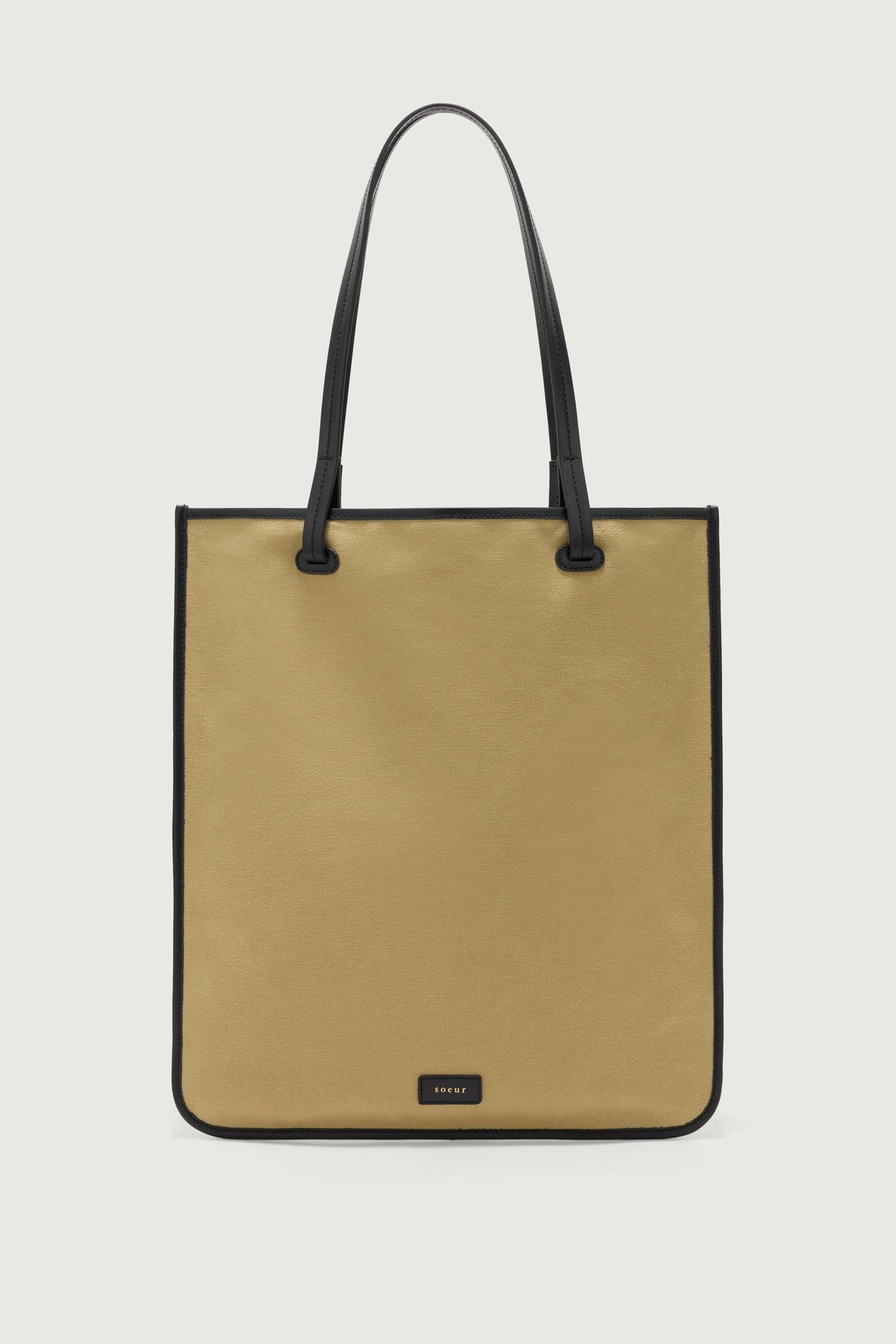 Cabas en toile et doublure en cuir