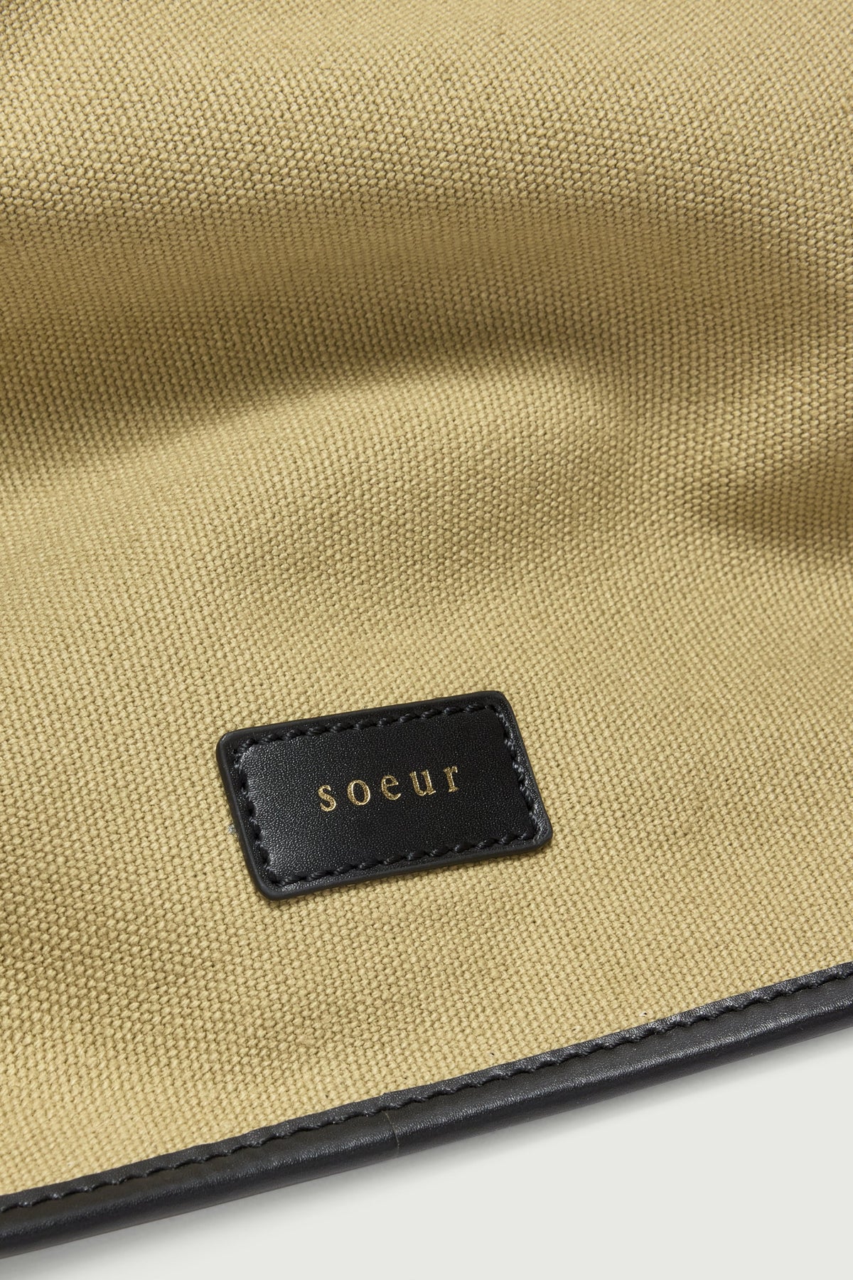 Cabas en toile et doublure en cuir