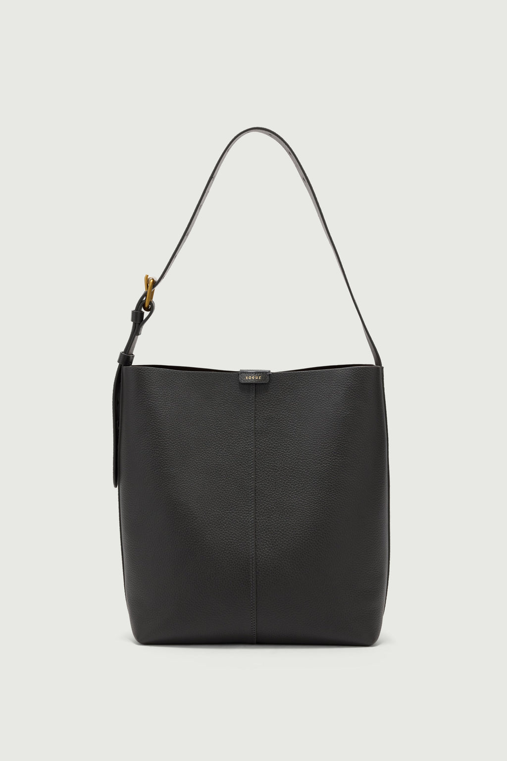 Sac seau en cuir grainé