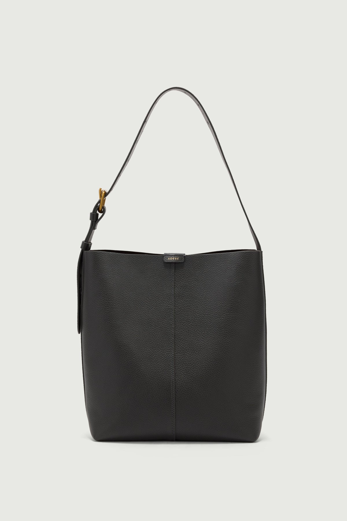 Sac seau en cuir grainé