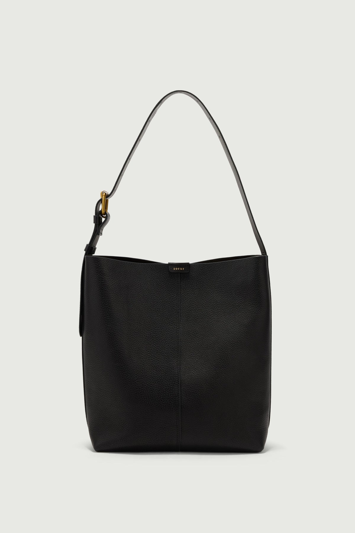 Sac seau en cuir grainé