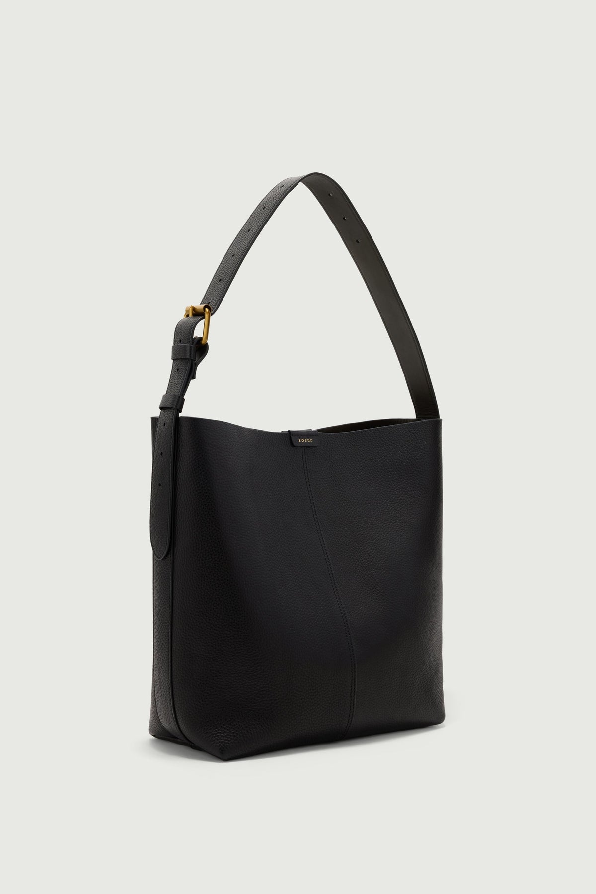 Sac seau en cuir grainé