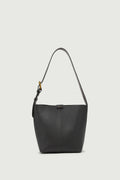 Petit sac seau en cuir grainé