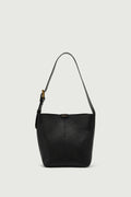 Petit sac seau en cuir grainé