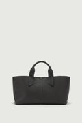 Sac cabas allongé en cuir grainé