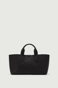 Sac cabas allongé en cuir grainé
