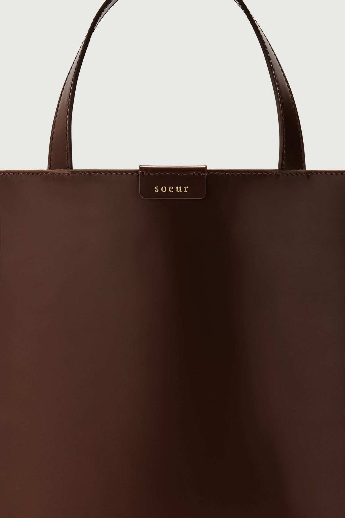 Cabas porté main cuir glacé