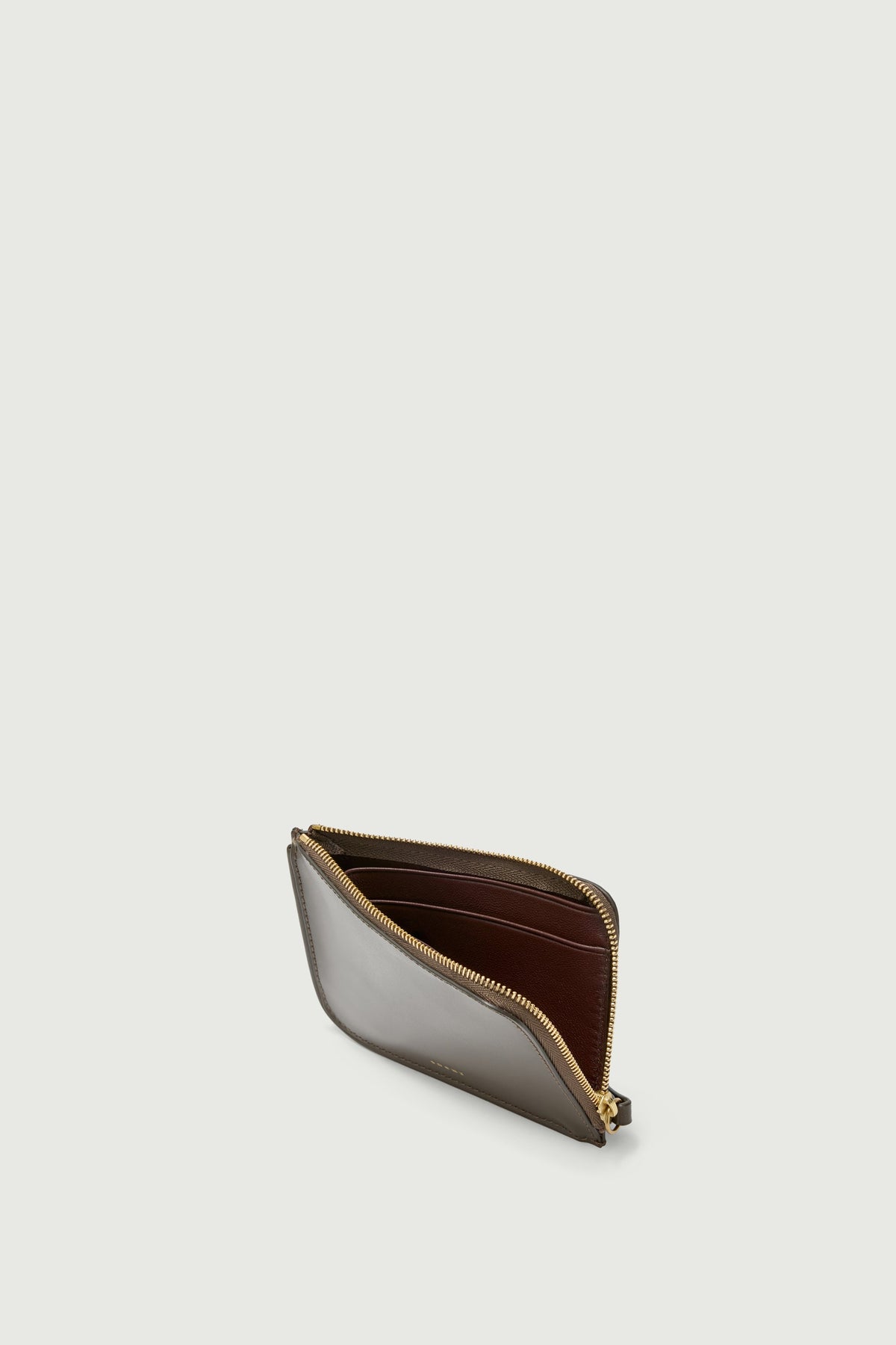 Petit portefeuille zippé en cuir box
