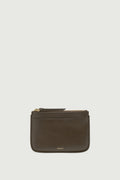 Petite pochette zippée en cuir box