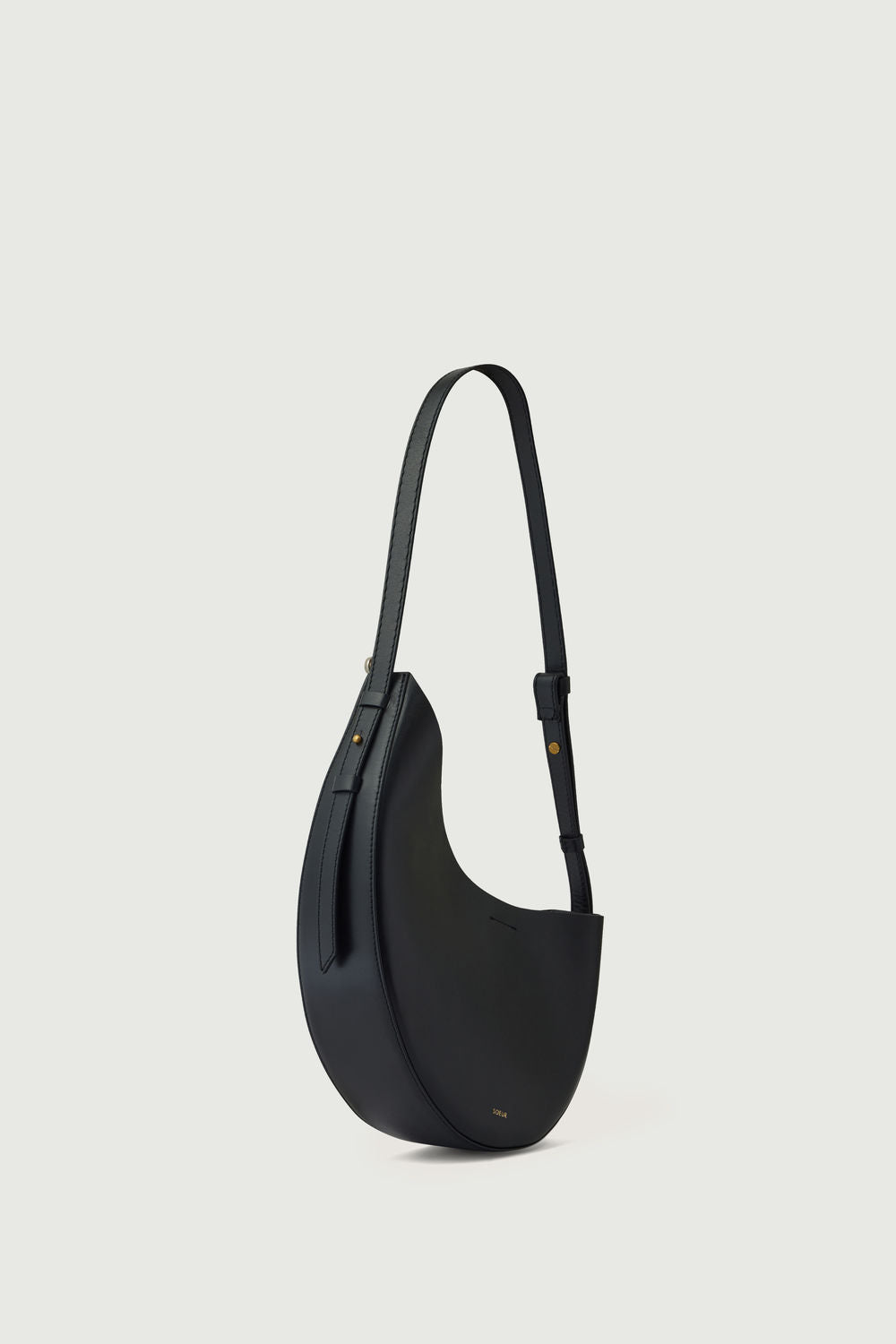 Sac asymétrique en cuir glacé