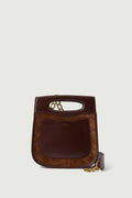 Sac bi-matière en croûte de cuir