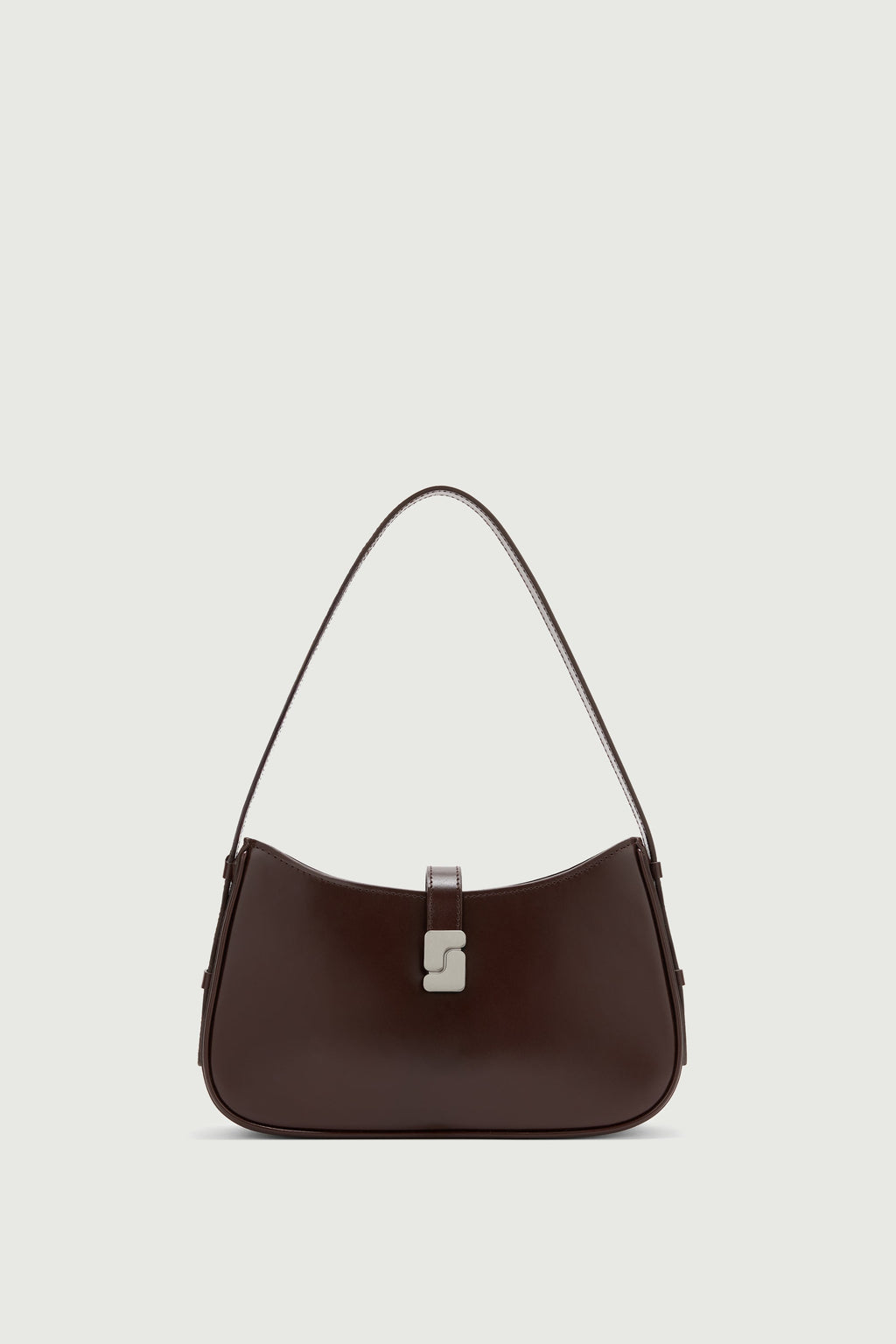 Sac porté épaule à boucle S en cuir box