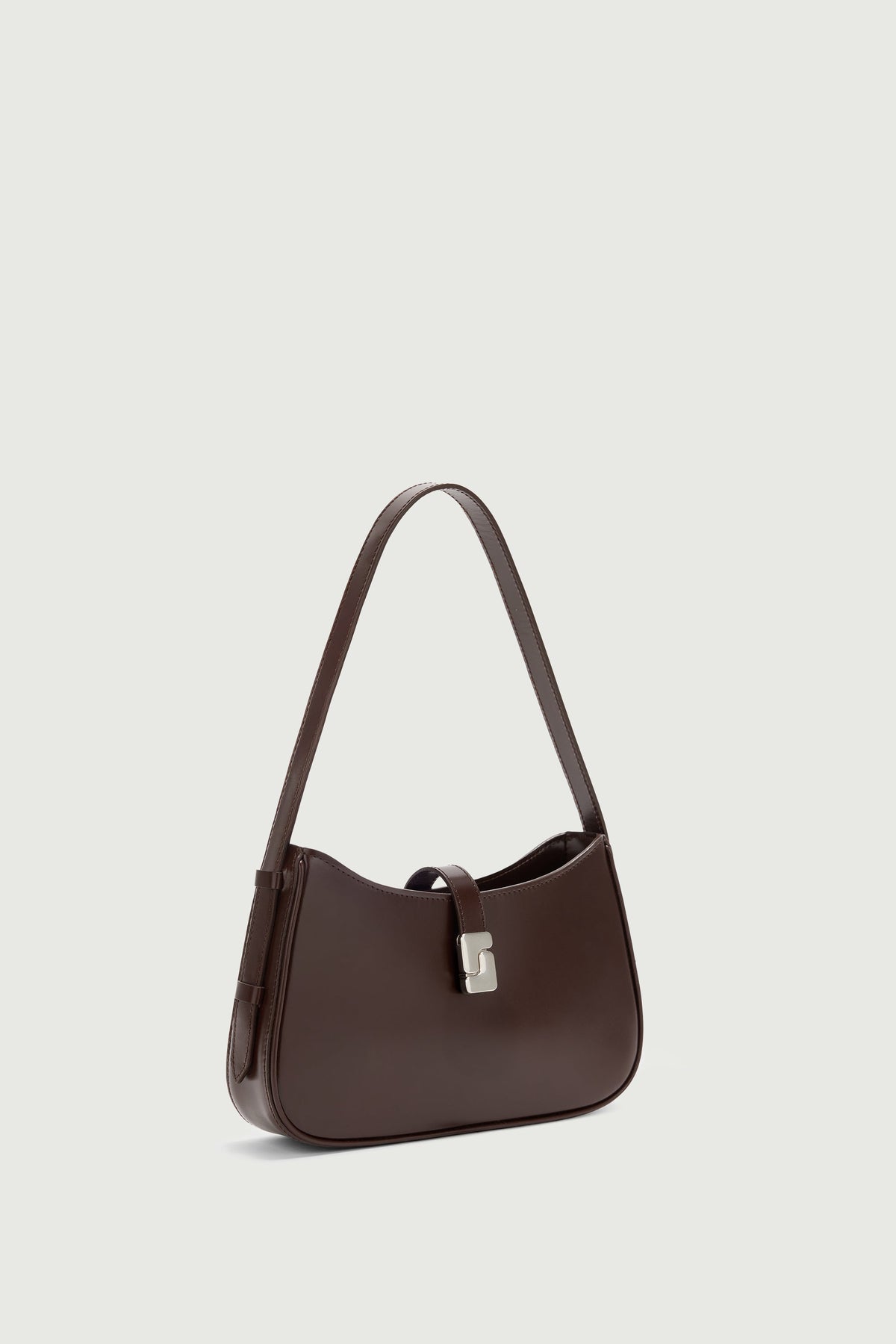 Sac porté épaule à boucle S en cuir box