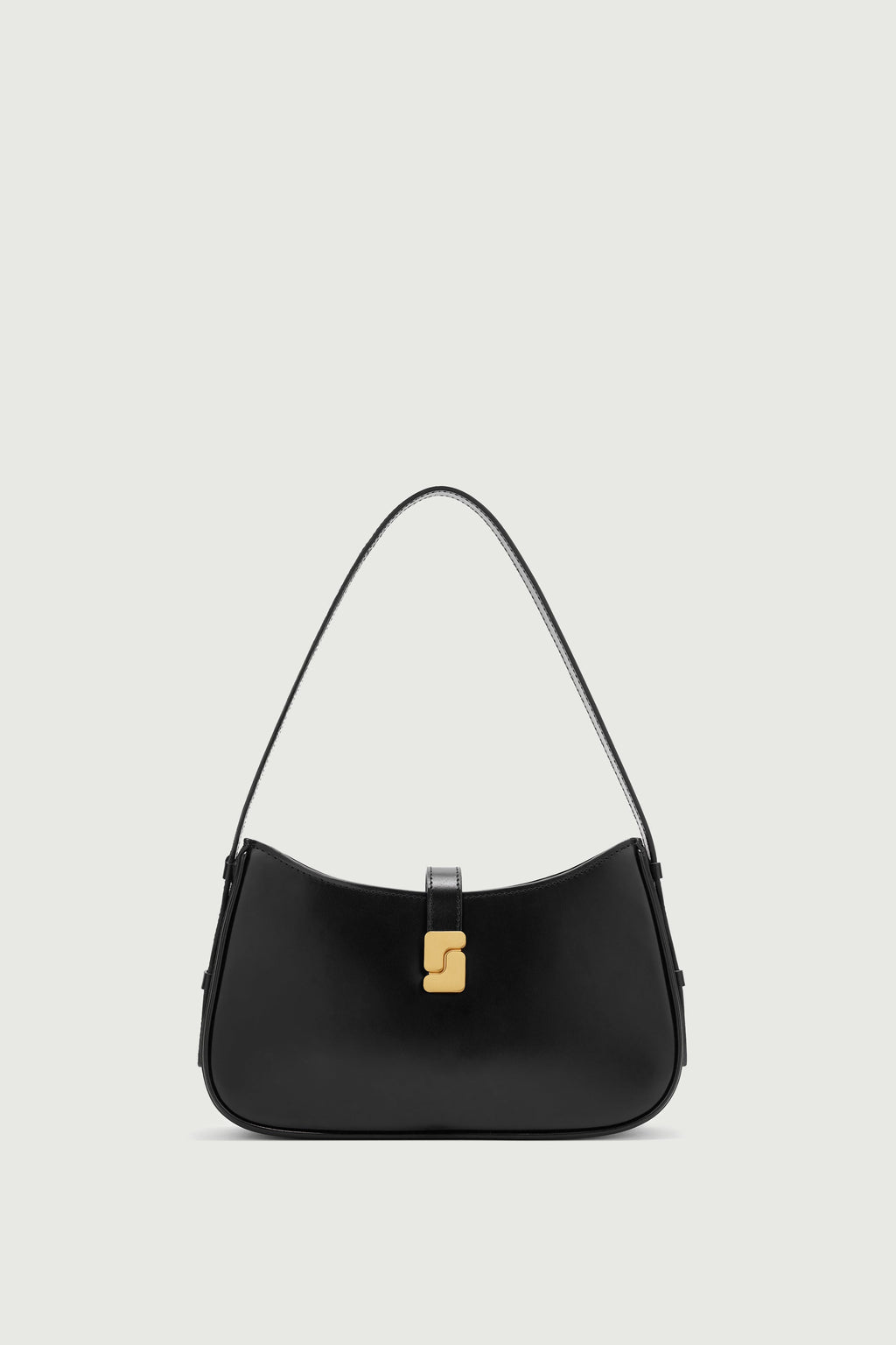 Sac porté épaule à boucle S en cuir box