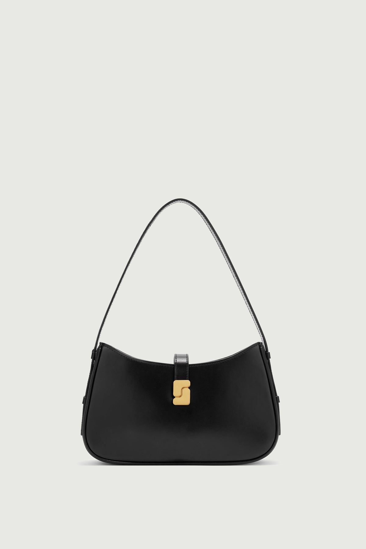 Sac porté épaule à boucle S en cuir box