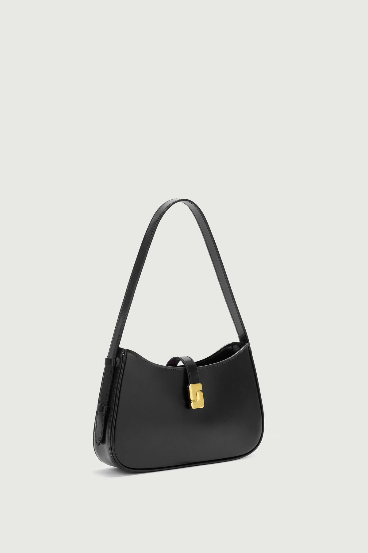 Sac porté épaule à boucle S en cuir box
