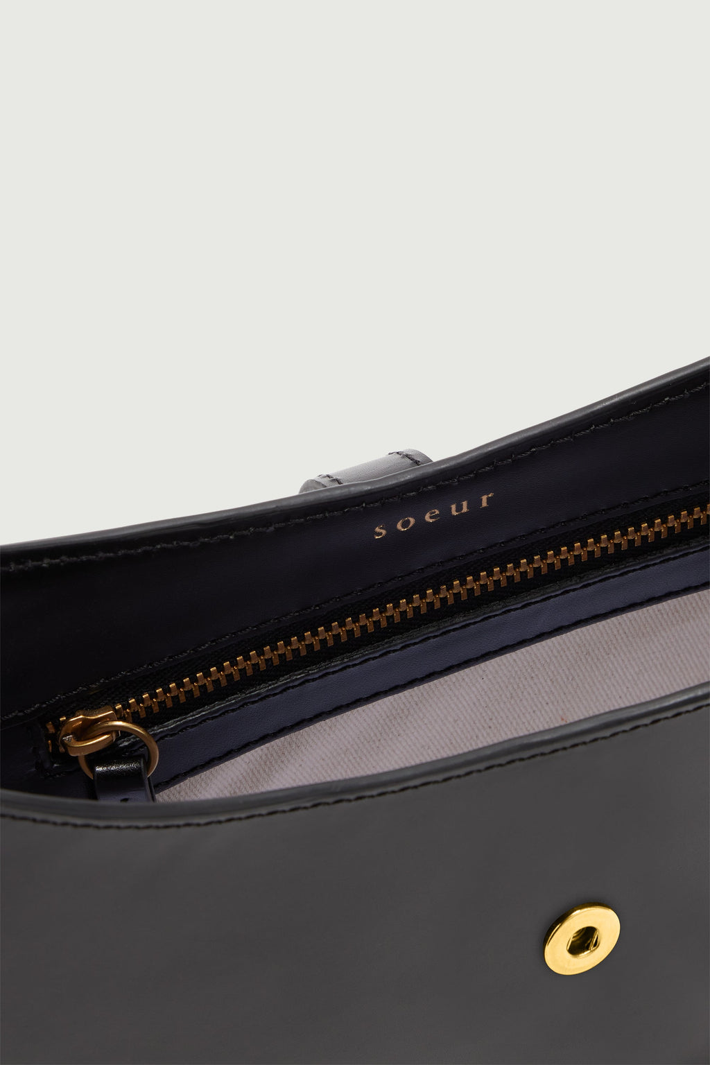 Sac porté épaule à boucle S en cuir box