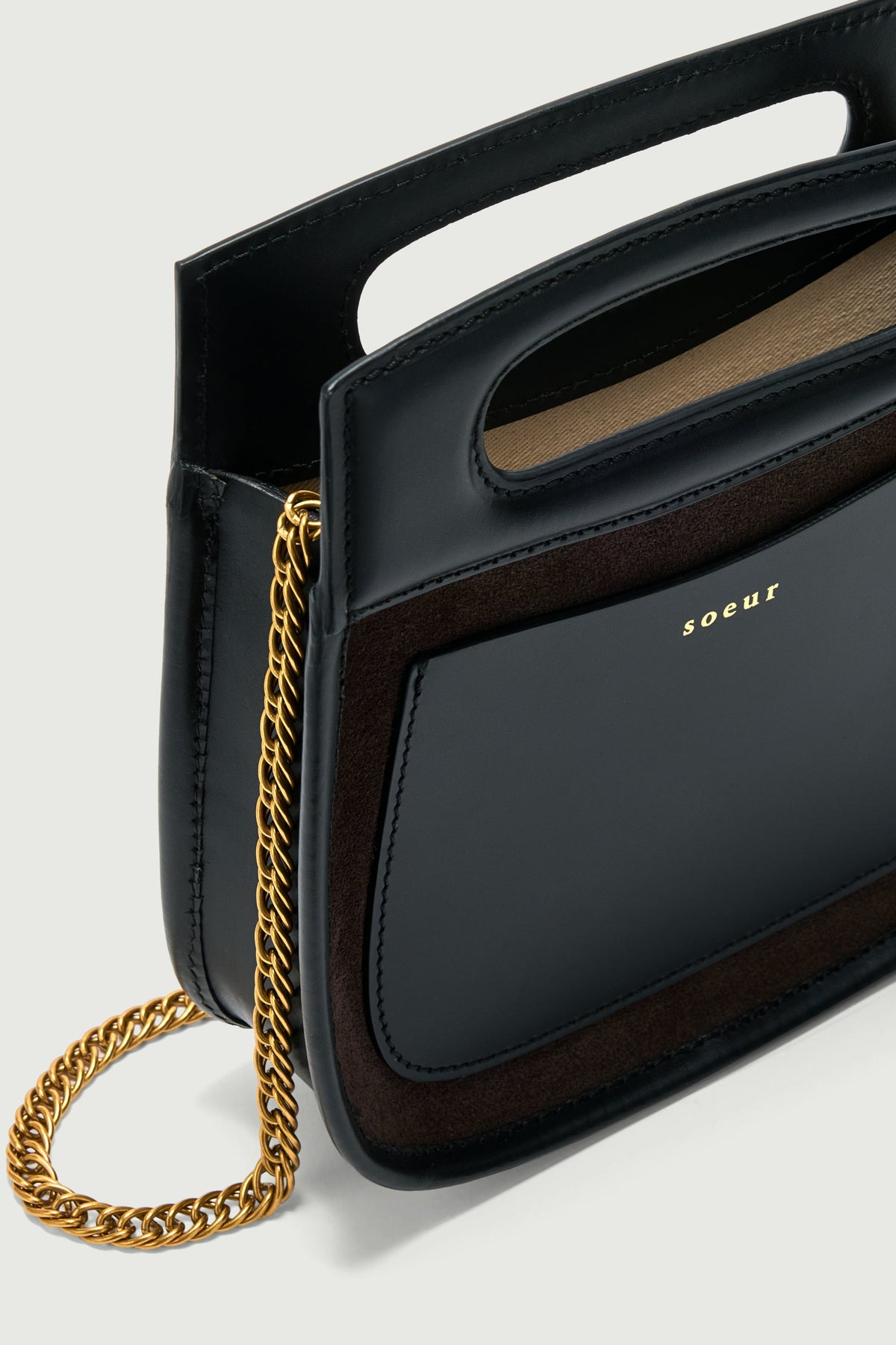 Sac en cuir glacé