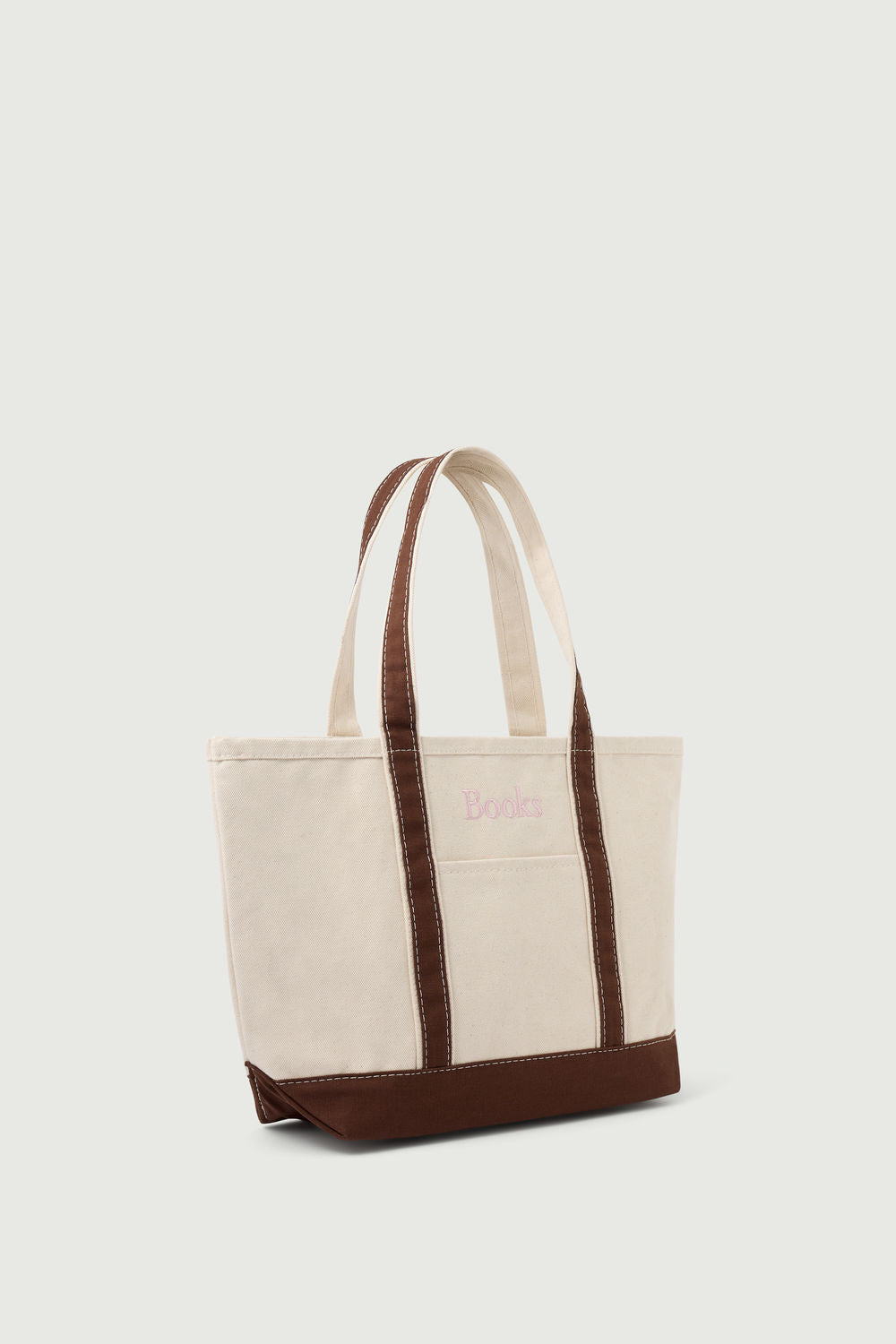 cabas books medium marron/rose