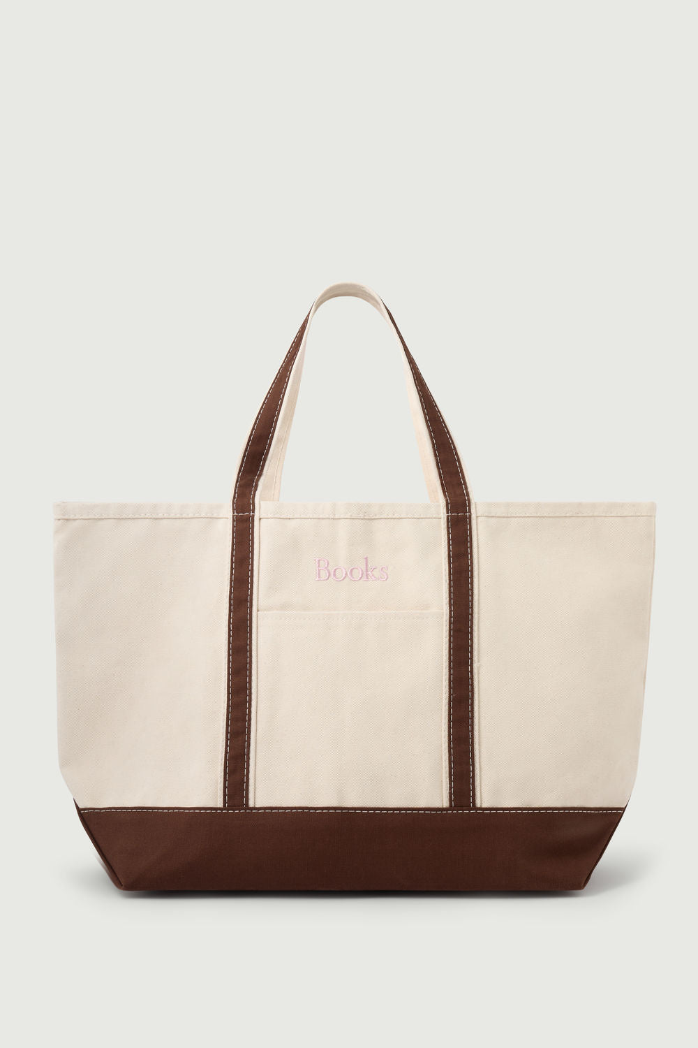 cabas books maxi marron/rose