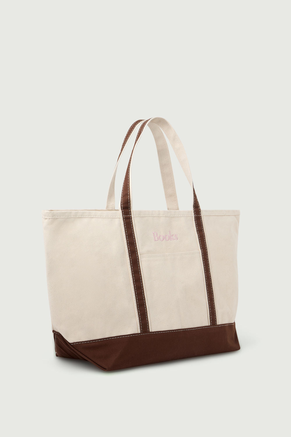 cabas books maxi marron/rose