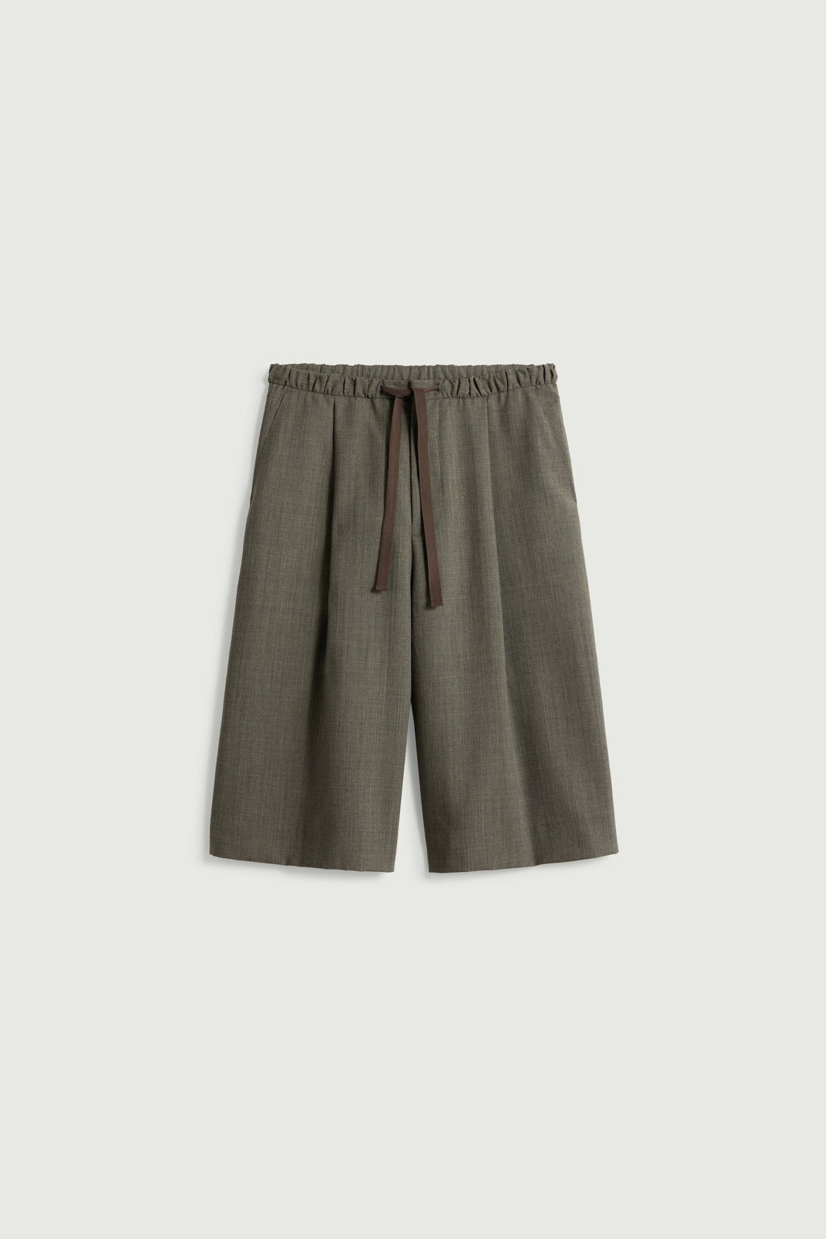 Jupe-culotte à lien en laine vierge