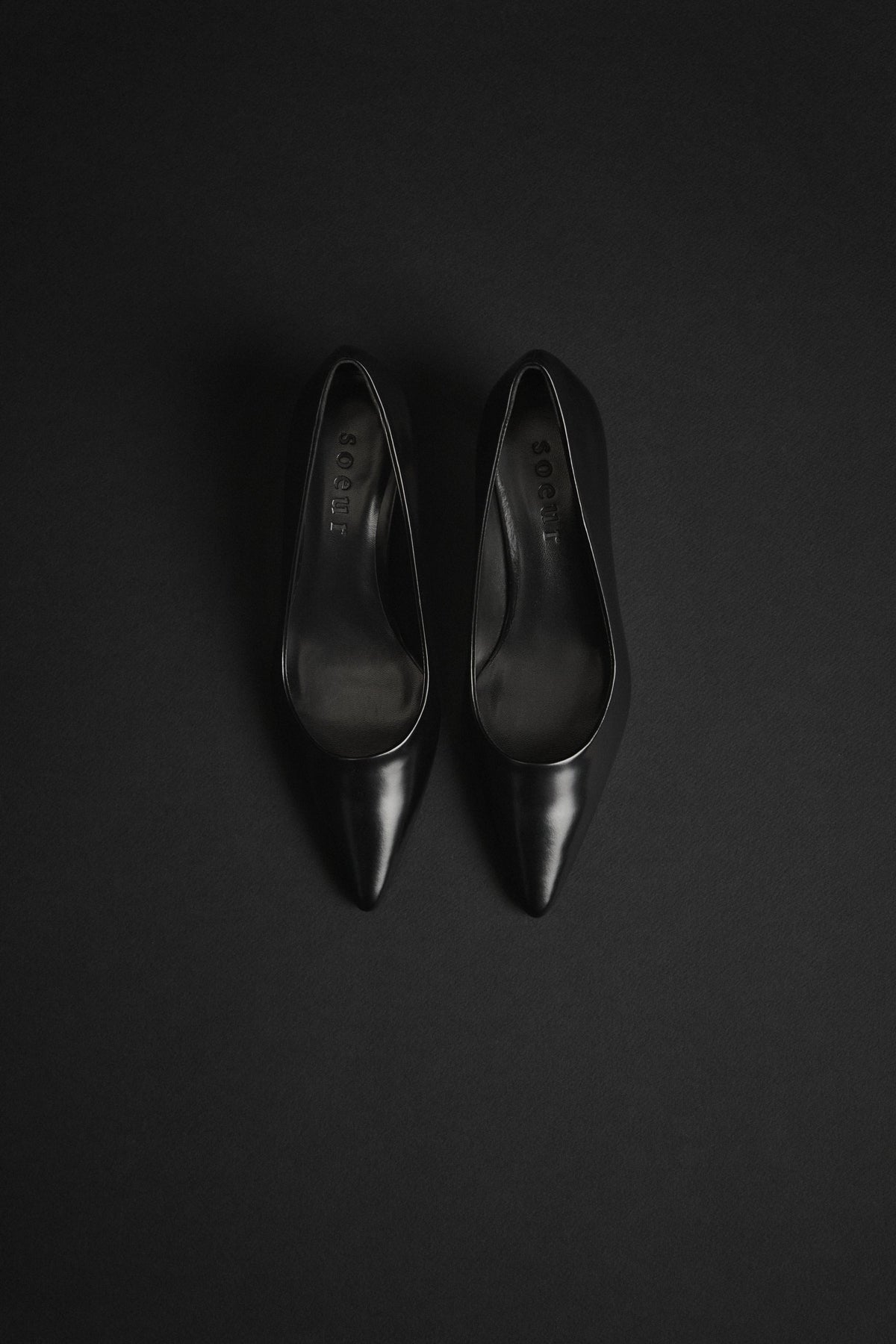 Escarpins kitten en cuir glacé